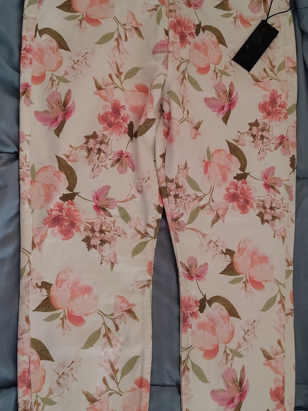 Jen 7 Cropped Floral Jeans, 14, 28" Inseam